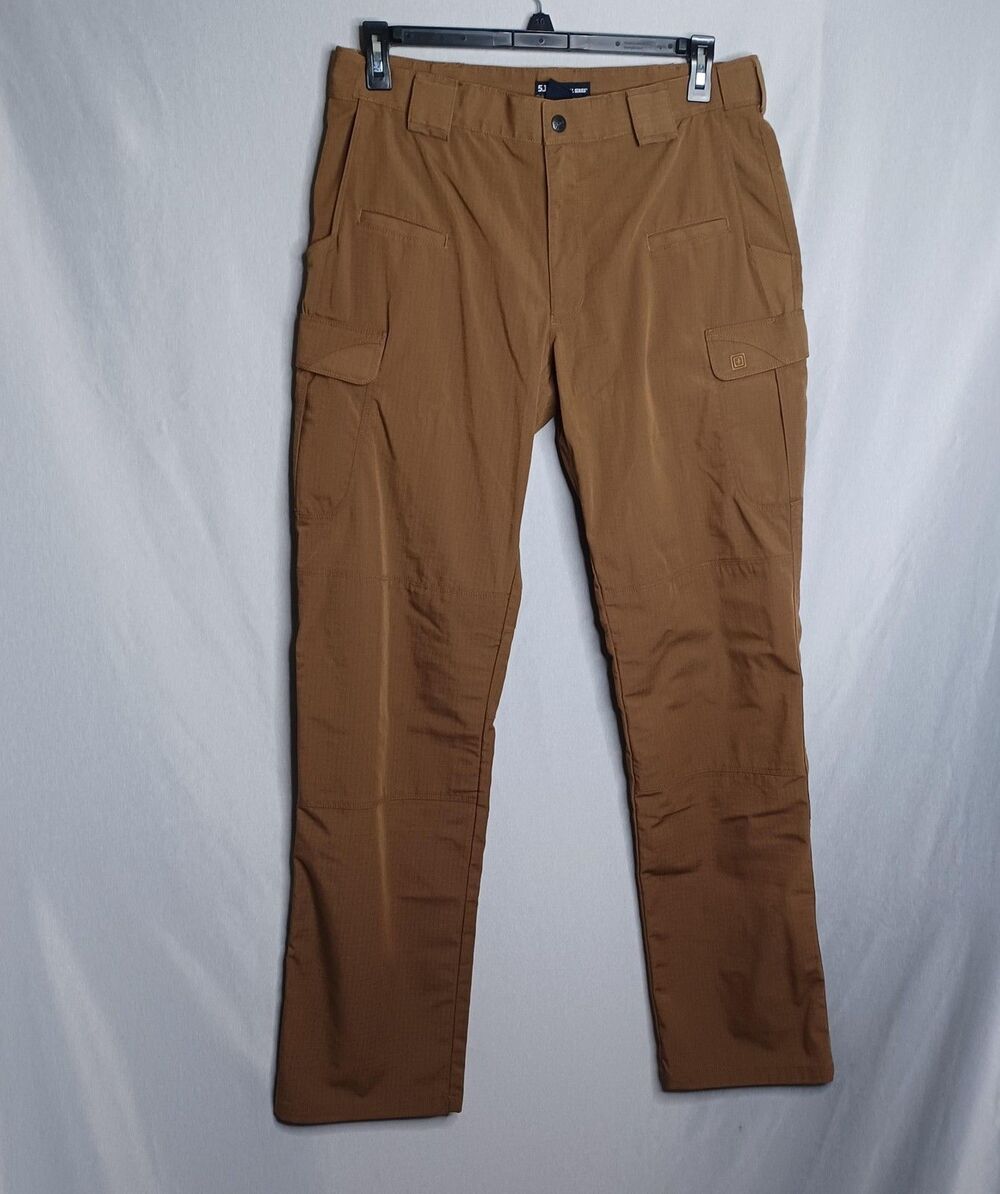 5.11 Tactical Pants Mens 34x36 Brown Cargo Ripstop Outdoor Hiking Workwear